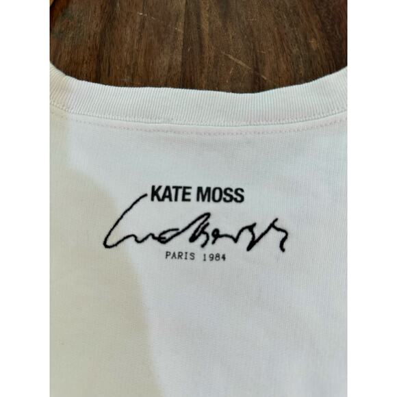 Zara Women's White Kate Moss Special Edition Crew Neck Sweatshirt Size Medium - Picture 5 of 8